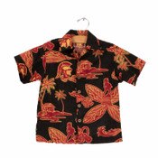 USC Trojans Youth Black Luau Hawaiian Shirt